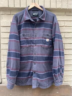 Carhartt Rugged Flex Relaxed Fit Midweight XL Flannel Fleece-Lined Shirt Jacket